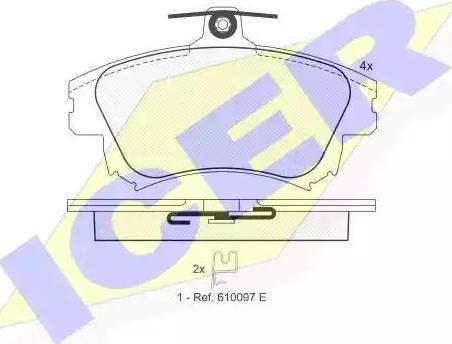 Icer 181236 - Kit pastiglie freno, Freno a disco autozon.pro