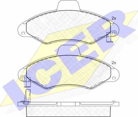 Icer 181229 - Kit pastiglie freno, Freno a disco autozon.pro