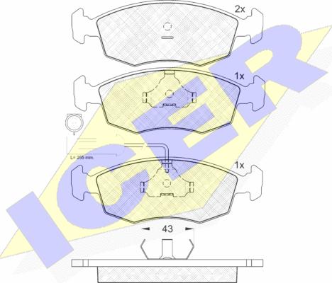 Icer 181227 - Kit pastiglie freno, Freno a disco autozon.pro