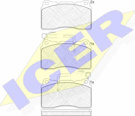 Icer 181279 - Kit pastiglie freno, Freno a disco autozon.pro