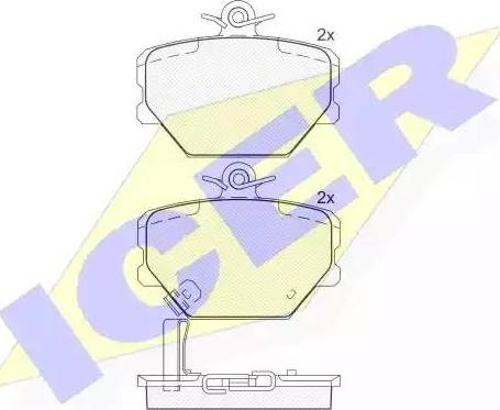 Icer 181274 - Kit pastiglie freno, Freno a disco autozon.pro