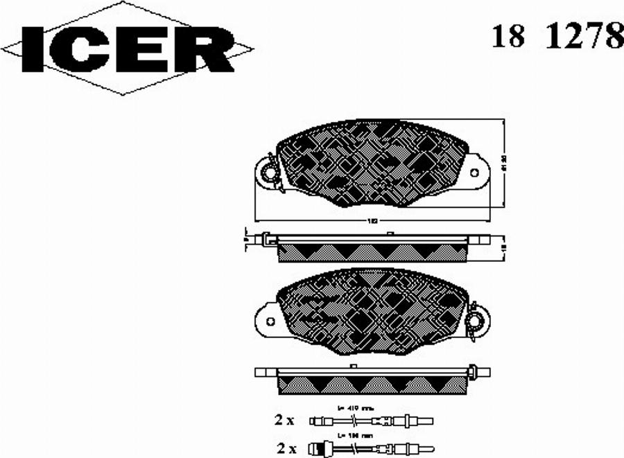 Icer 181278 - Kit pastiglie freno, Freno a disco autozon.pro