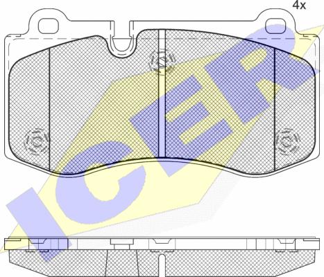 Icer 181796-071 - Kit pastiglie freno, Freno a disco autozon.pro