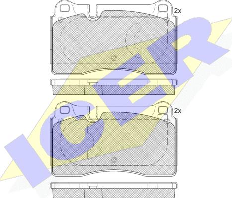 Icer 181791-203 - Kit pastiglie freno, Freno a disco autozon.pro