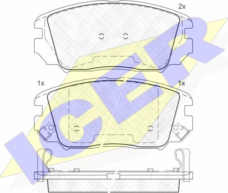 Icer 181745 - Kit pastiglie freno, Freno a disco autozon.pro