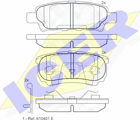 Icer 181746 - Kit pastiglie freno, Freno a disco autozon.pro