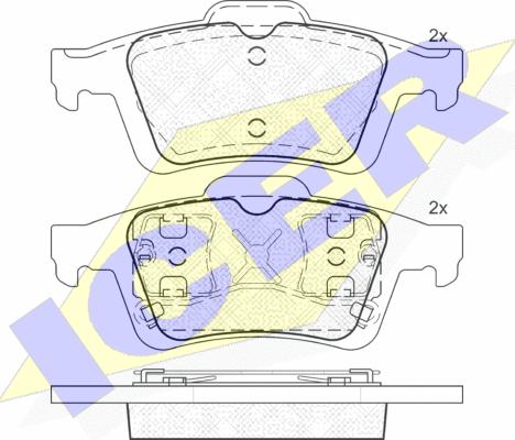 Icer 181743 - Kit pastiglie freno, Freno a disco autozon.pro