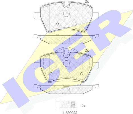 Icer 181756 - Kit pastiglie freno, Freno a disco autozon.pro