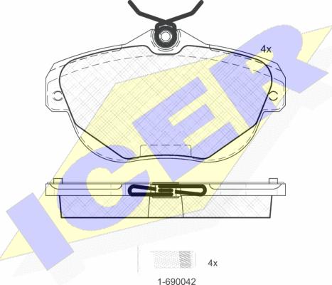 Icer 181768 - Kit pastiglie freno, Freno a disco autozon.pro