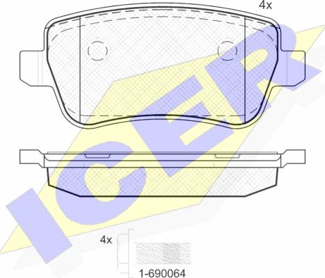 Icer 181763 - Kit pastiglie freno, Freno a disco autozon.pro