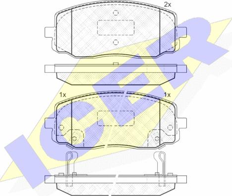 Icer 181709 - Kit pastiglie freno, Freno a disco autozon.pro