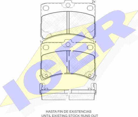 Icer 181700 - Kit pastiglie freno, Freno a disco autozon.pro