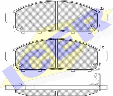 Icer 181784 - Kit pastiglie freno, Freno a disco autozon.pro