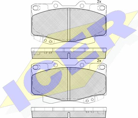 Icer 181781 - Kit pastiglie freno, Freno a disco autozon.pro