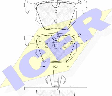 Icer 181739 - Kit pastiglie freno, Freno a disco autozon.pro