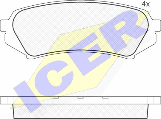 Icer 181734 - Kit pastiglie freno, Freno a disco autozon.pro