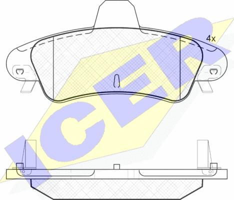 Icer 181735-204 - Kit pastiglie freno, Freno a disco autozon.pro