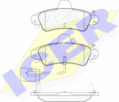 Icer 181735 - Kit pastiglie freno, Freno a disco autozon.pro