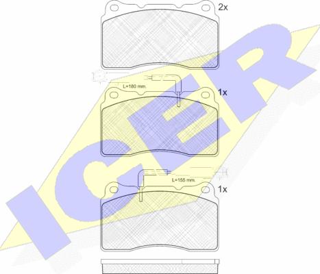 Icer 181730 - Kit pastiglie freno, Freno a disco autozon.pro