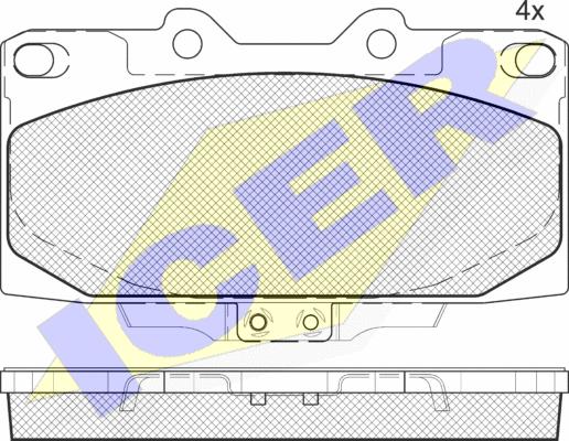 Icer 181733-203 - Kit pastiglie freno, Freno a disco autozon.pro