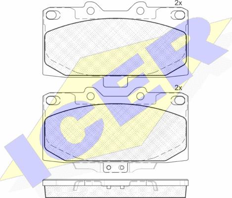 Icer 181733 - Kit pastiglie freno, Freno a disco autozon.pro