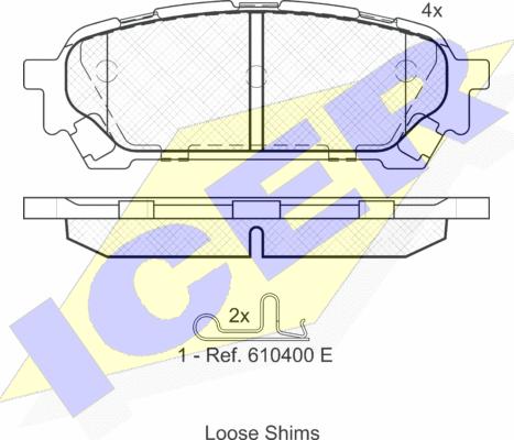 Icer 181737 - Kit pastiglie freno, Freno a disco autozon.pro