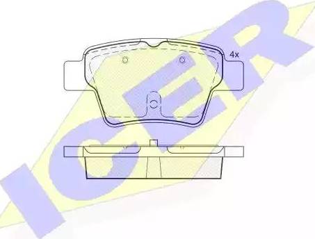 Icer 181729 - Kit pastiglie freno, Freno a disco autozon.pro