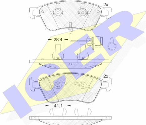 Icer 181724 - Kit pastiglie freno, Freno a disco autozon.pro