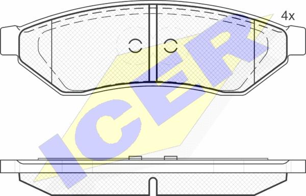 Icer 181726 - Kit pastiglie freno, Freno a disco autozon.pro