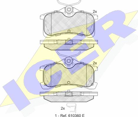 Icer 181728 - Kit pastiglie freno, Freno a disco autozon.pro