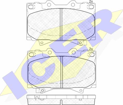 Icer 181723 - Kit pastiglie freno, Freno a disco autozon.pro