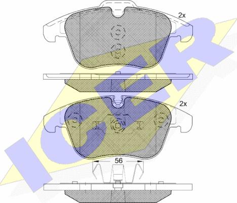 Icer 181775-203 - Kit pastiglie freno, Freno a disco autozon.pro