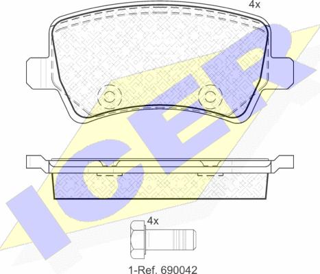 Icer 181776 - Kit pastiglie freno, Freno a disco autozon.pro