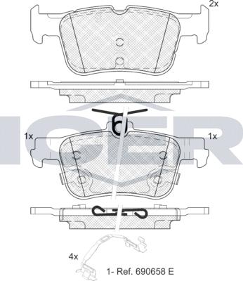 Icer 182493 - Kit pastiglie freno, Freno a disco autozon.pro