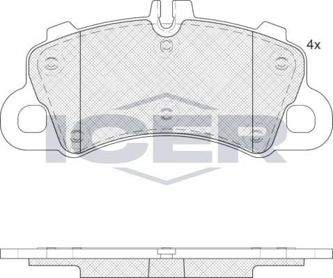 Icer 182459 - Kit pastiglie freno, Freno a disco autozon.pro