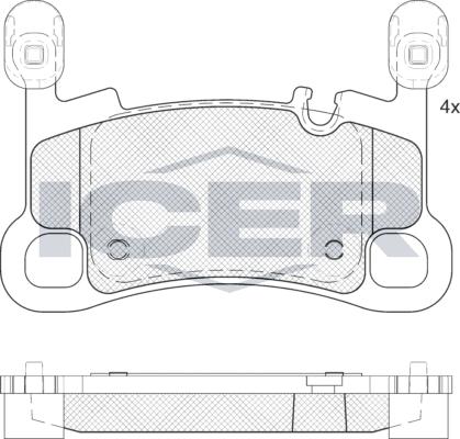 Icer 182458 - Kit pastiglie freno, Freno a disco autozon.pro