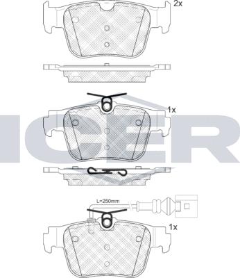 Icer 182410-203 - Kit pastiglie freno, Freno a disco autozon.pro