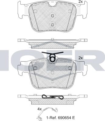 Icer 182410 - Kit pastiglie freno, Freno a disco autozon.pro