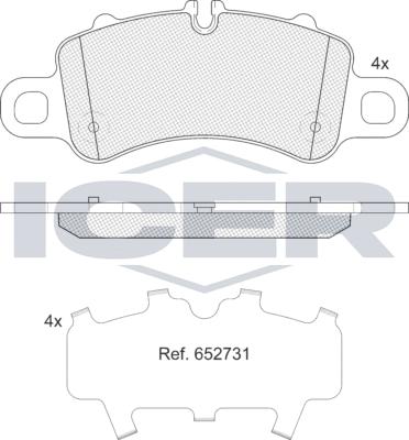 Icer 182485 - Kit pastiglie freno, Freno a disco autozon.pro