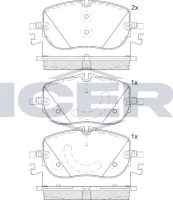 Icer 182432 - Kit pastiglie freno, Freno a disco autozon.pro