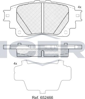 Icer 182424 - Kit pastiglie freno, Freno a disco autozon.pro