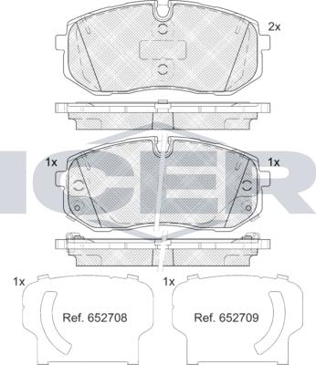 Icer 182470 - Kit pastiglie freno, Freno a disco autozon.pro