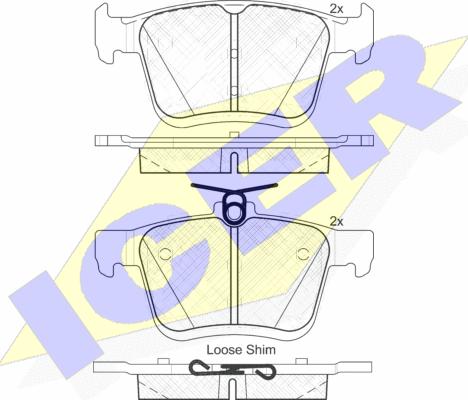 Icer 182099 - Kit pastiglie freno, Freno a disco autozon.pro