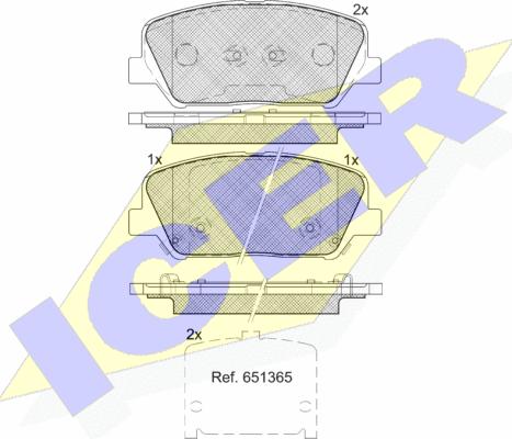 Icer 182090 - Kit pastiglie freno, Freno a disco autozon.pro