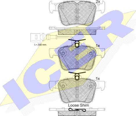 Icer 182098-203 - Kit pastiglie freno, Freno a disco autozon.pro