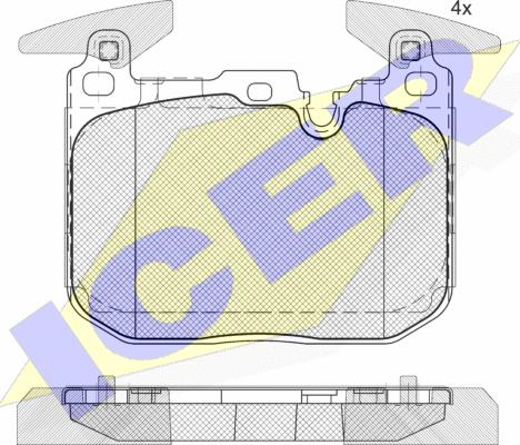 Icer 182093-200 - Kit pastiglie freno, Freno a disco autozon.pro