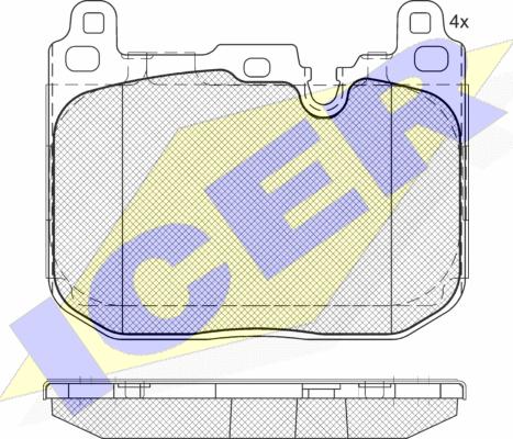 Icer 182093-208 - Kit pastiglie freno, Freno a disco autozon.pro