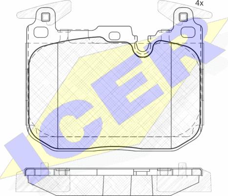 Icer 182093-203 - Kit pastiglie freno, Freno a disco autozon.pro