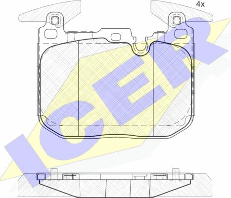 Icer 182093 - Kit pastiglie freno, Freno a disco autozon.pro