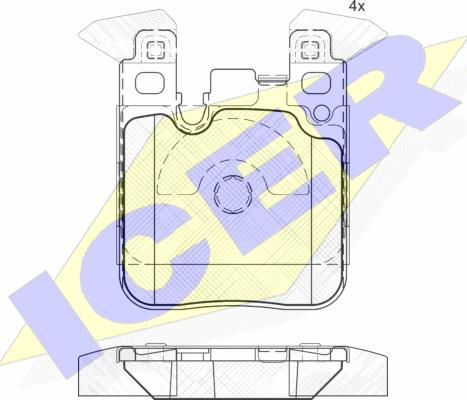 Icer 182092 - Kit pastiglie freno, Freno a disco autozon.pro